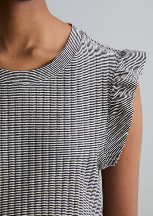 Top à volants sans manches regular Dark Blue en vue détaillée