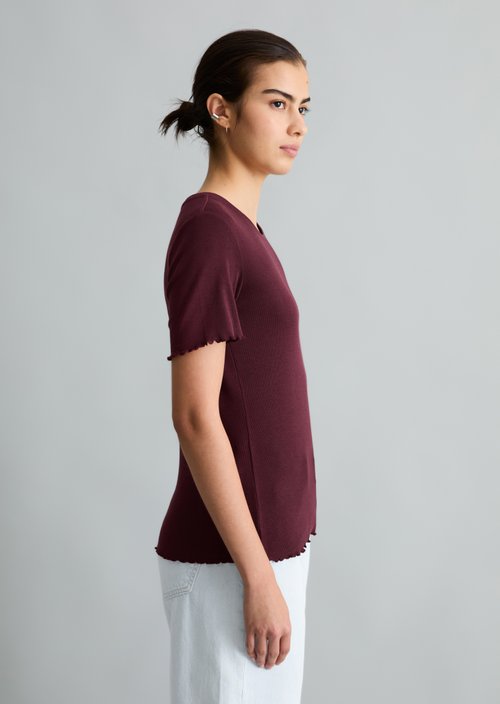 T-shirt slim — Merlot Red