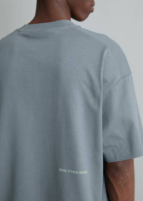 DfC T-shirt oversized Cadet Blue in detailaanzicht