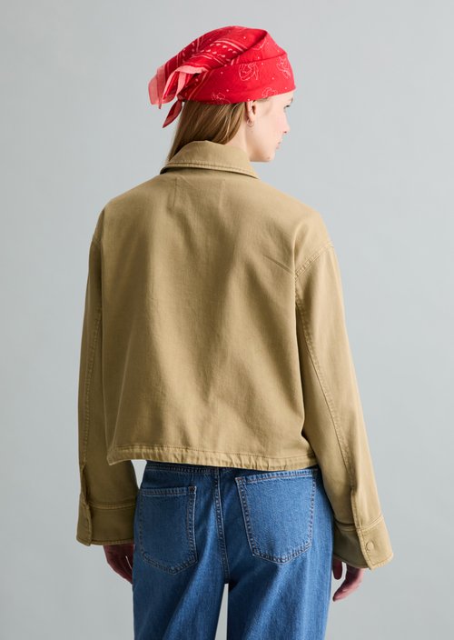 Twill jacket regular — Smoky Pine