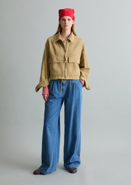 Twill jacket regular — Smoky Pine