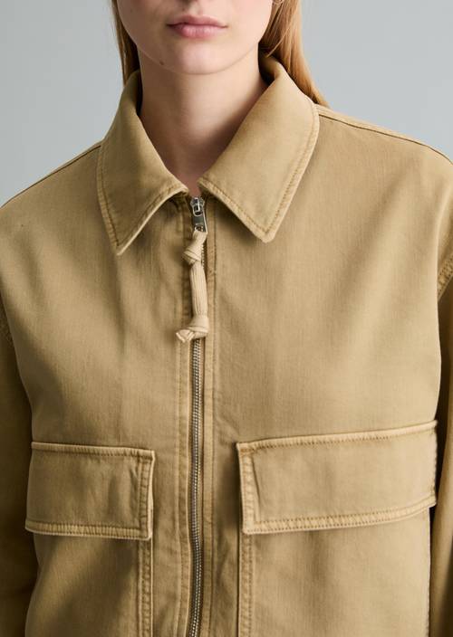 Twill jacket regular Smoky Pine in detail view