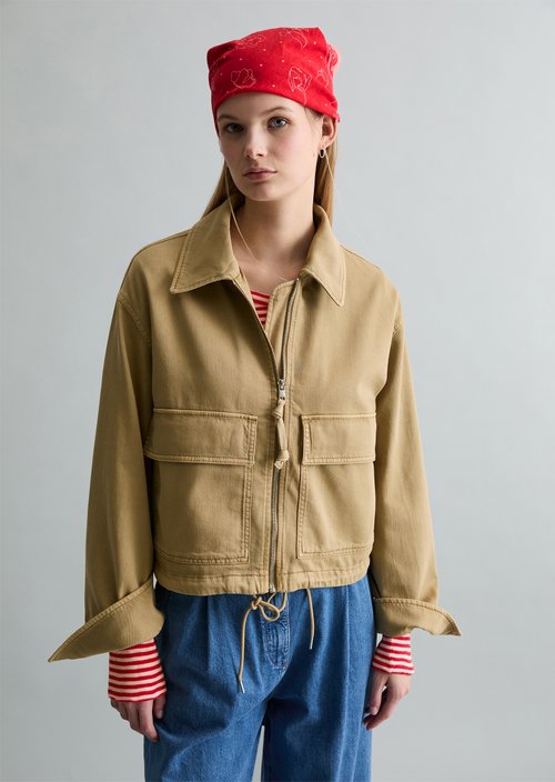 Twill jacket regular — Smoky Pine