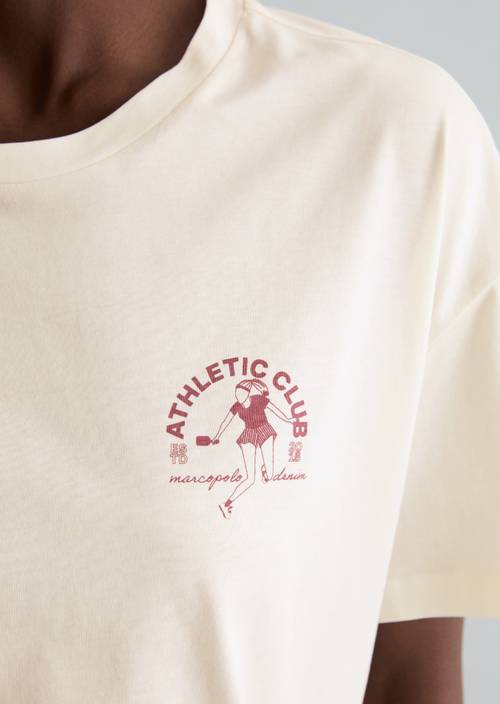 Camiseta DfC relajada Silky White en vista detallada