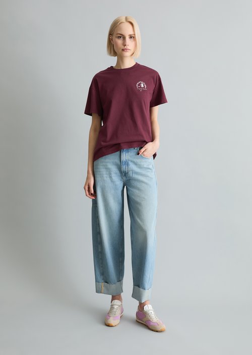 DfC T-Shirt relaxed — Merlot Red