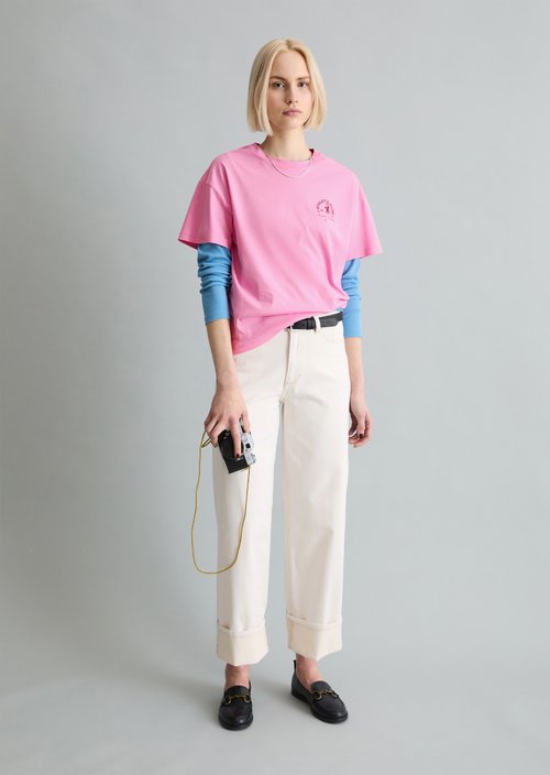 DfC T-Shirt relaxed — Pale Bubblegum