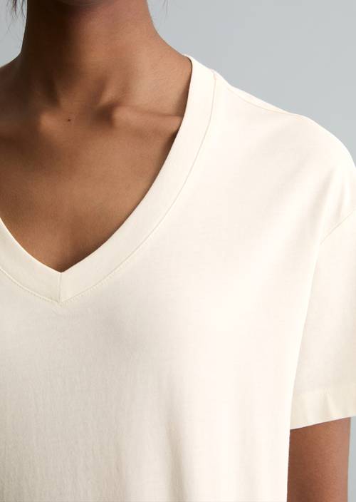 DfC T-Shirt regular Silky White in Detailansicht