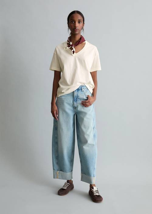 DfC T-Shirt regular Silky White in Frontalansicht