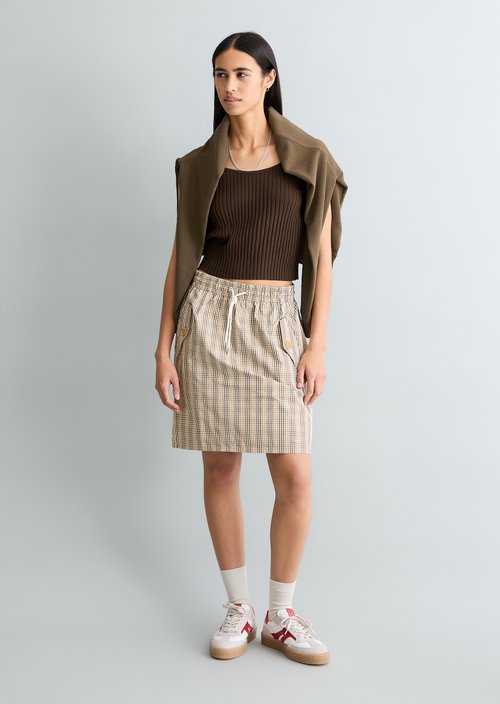 Short flared skirt — Offwhite