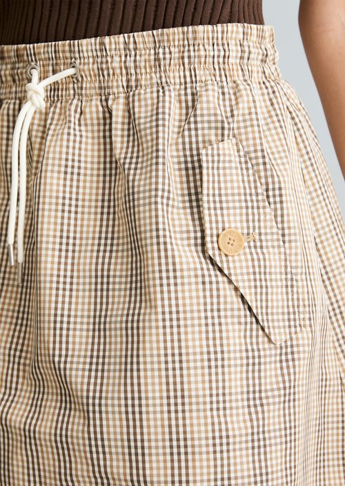 Short flared skirt — Offwhite