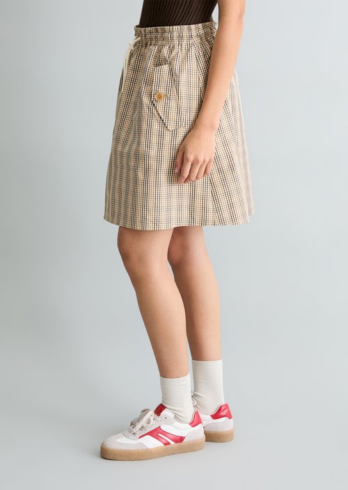 Short flared skirt — Offwhite