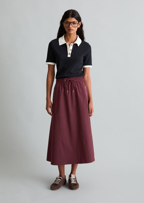 Flared skirt — Merlot Red