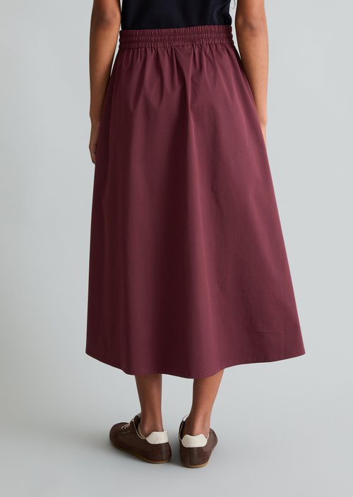 Flared skirt — Merlot Red