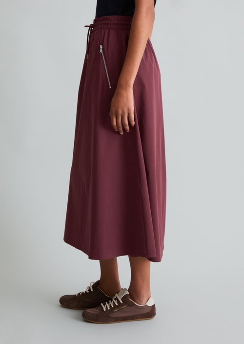 Flared skirt — Merlot Red