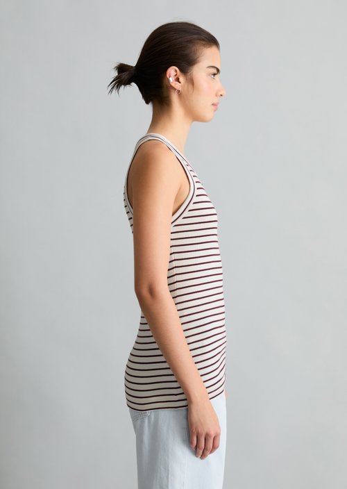 Striped tank top slim — Offwhite