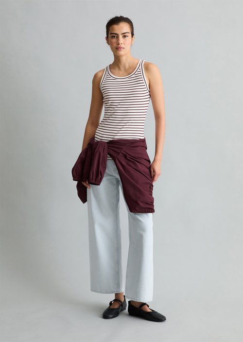 Striped tank top slim — Offwhite