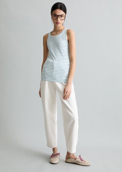 Striped tank top slim — Offwhite