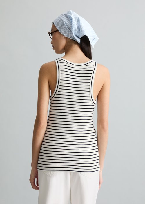 Striped tank top slim — Offwhite