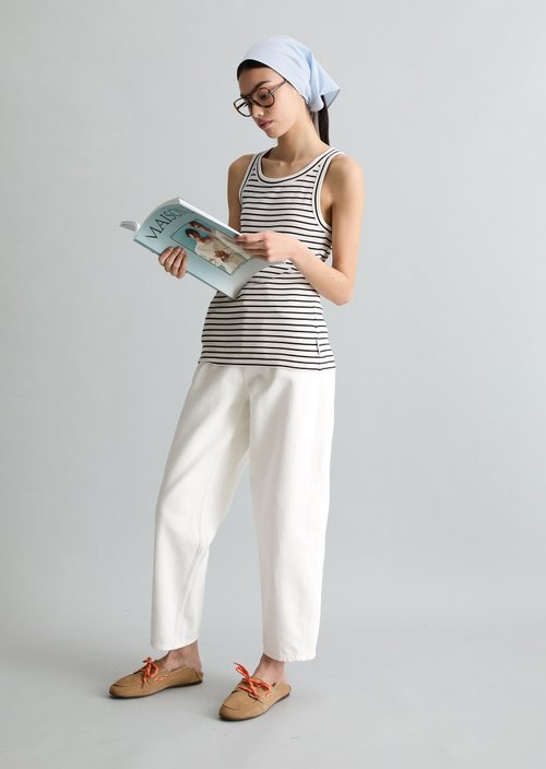 Striped tank top slim — Offwhite