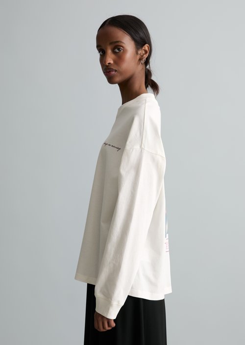 Relaxed longsleeve — Silky White