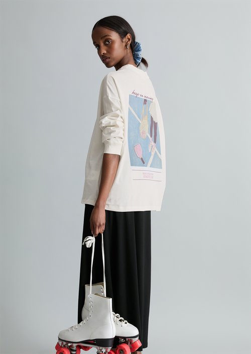 Relaxed longsleeve — Silky White
