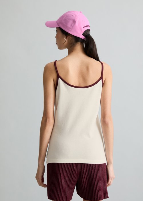 Top with structure slim — Offwhite