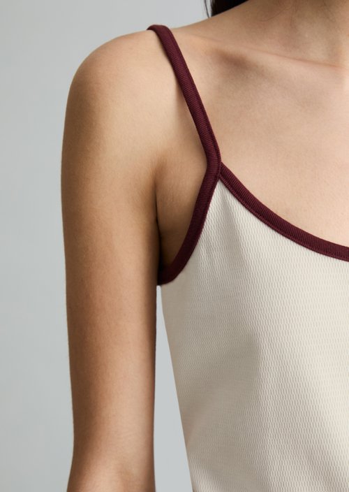 Top with structure slim — Offwhite