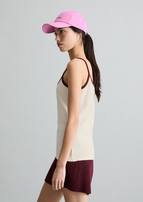 Top with structure slim — Offwhite