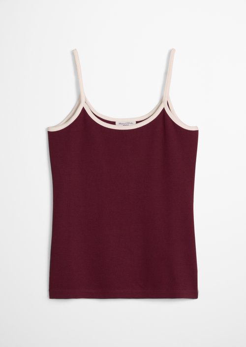 Top with structure slim — Dark Red