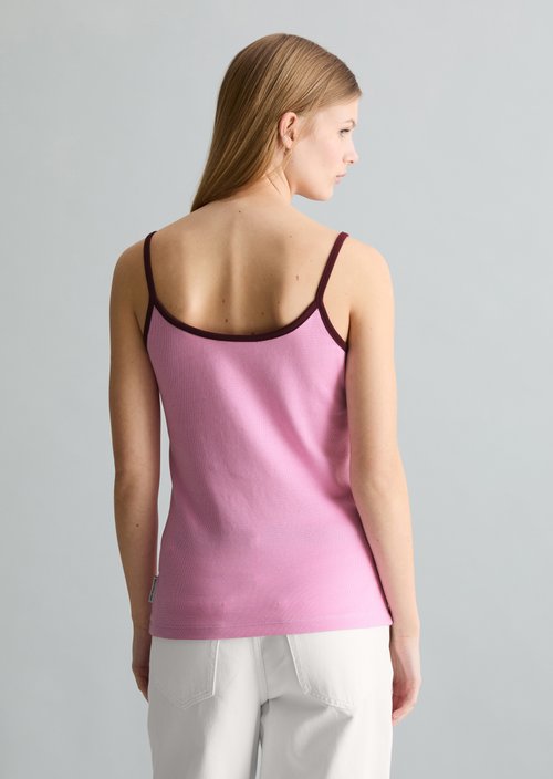 Top with structure slim — Medium Pink