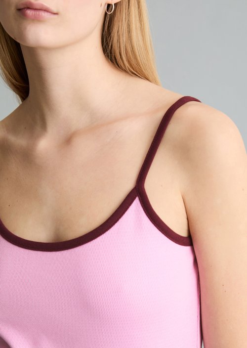 Top with structure slim — Medium Pink