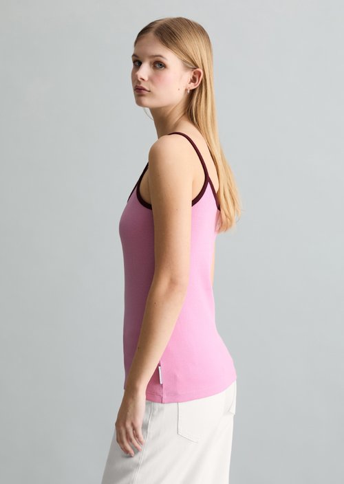 Top with structure slim — Medium Pink