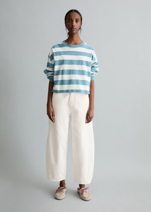 Striped longsleeve relaxed — Light Blue
