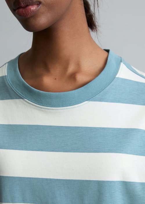 Striped longsleeve relaxed — Light Blue