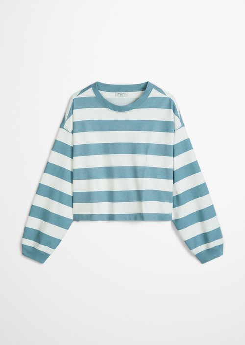 Striped longsleeve relaxed — Light Blue