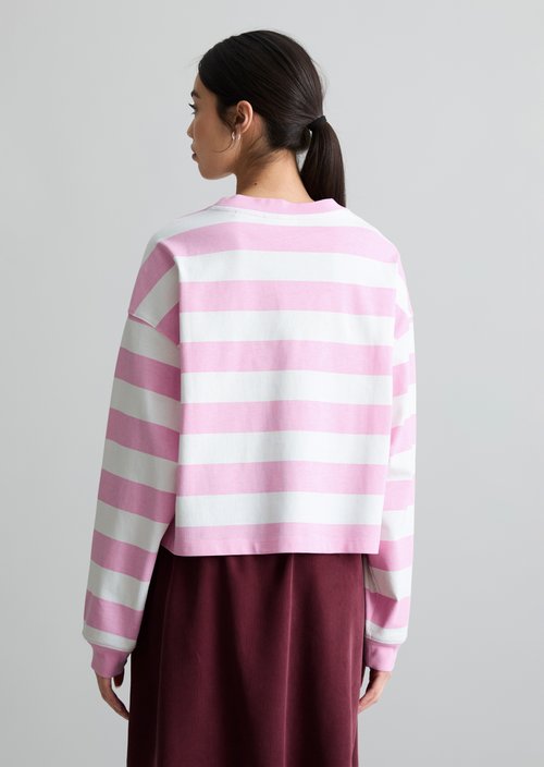 Striped longsleeve relaxed — Light Pink