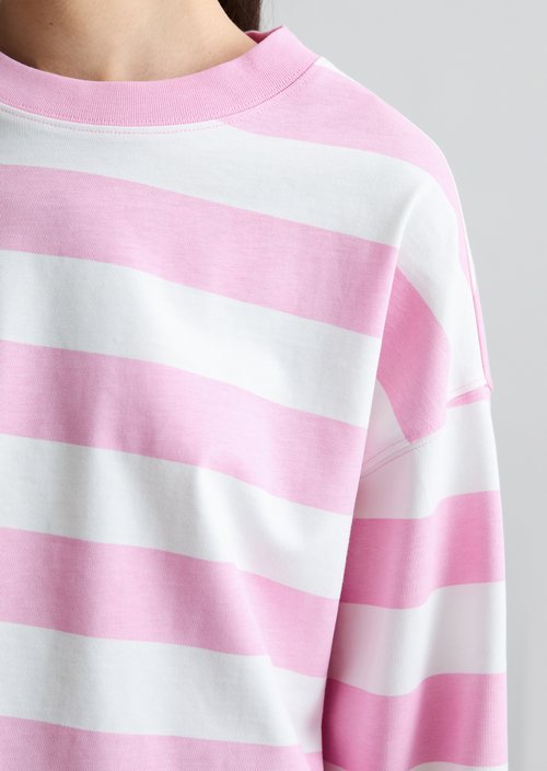 Striped longsleeve relaxed — Light Pink