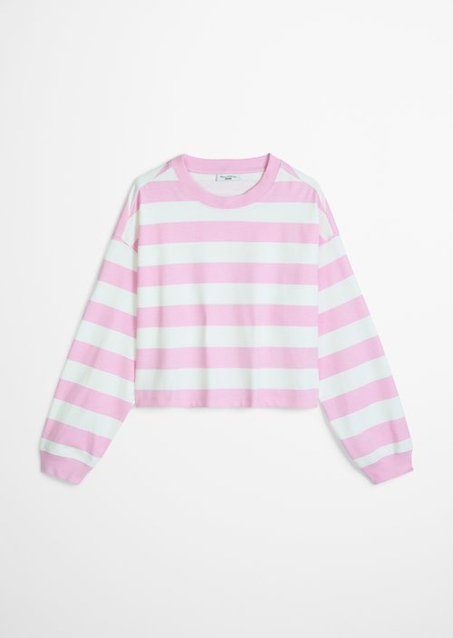 Striped longsleeve relaxed — Light Pink