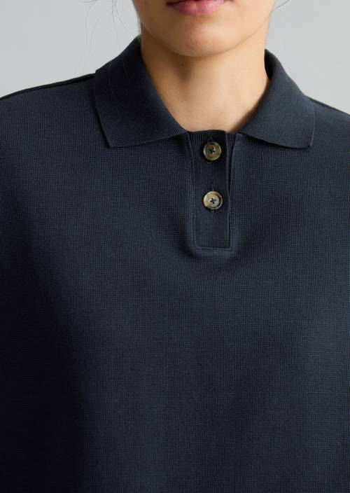 Polo sans manches wide Blue Depths en vue détaillée