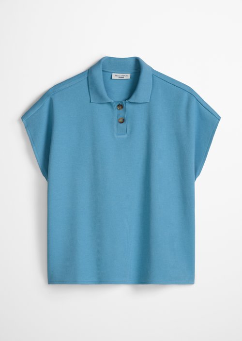 Sleeveless polo shirt wide — Blue Dawn