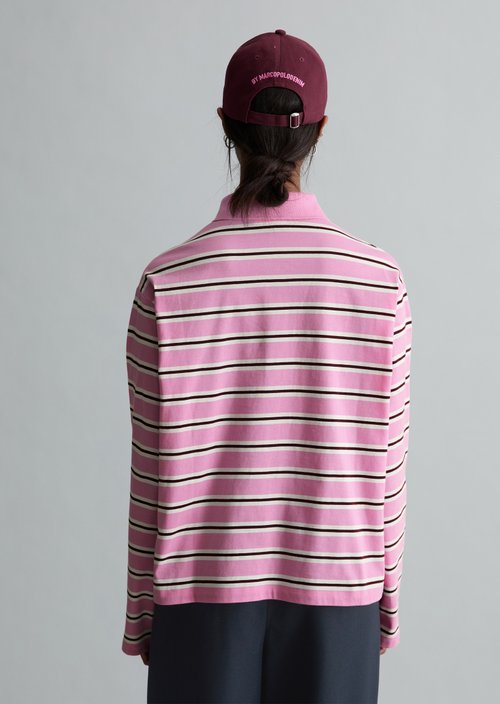 Long-sleeved polo shirt relaxed — Light Pink