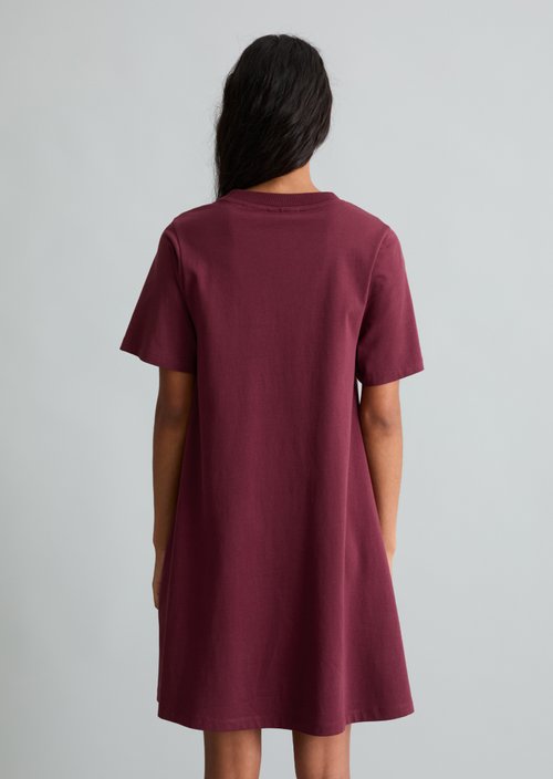 DfC Flared jersey dress — Merlot Red