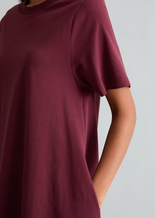 DfC Flared jersey dress — Merlot Red