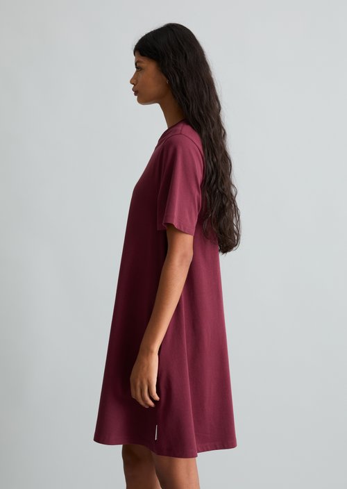 DfC Flared jersey dress — Merlot Red