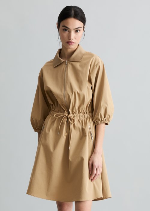 Relaxed short dress — Smoky Pine
