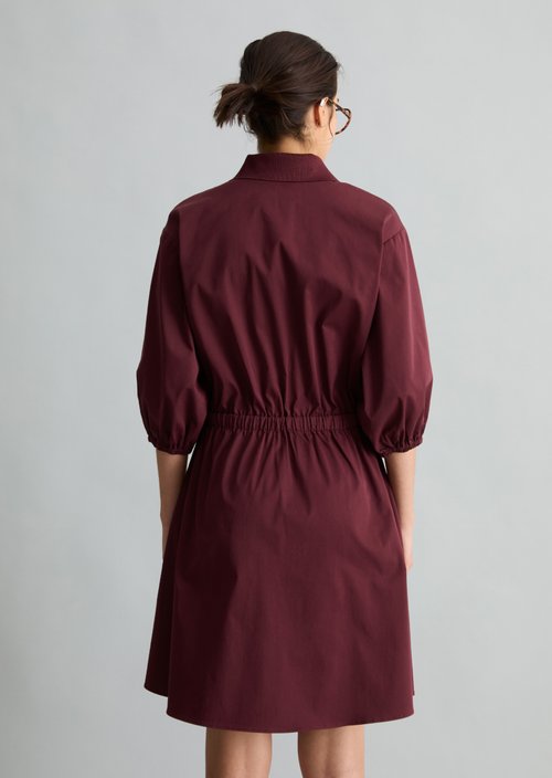 Relaxed short dress — Merlot Red
