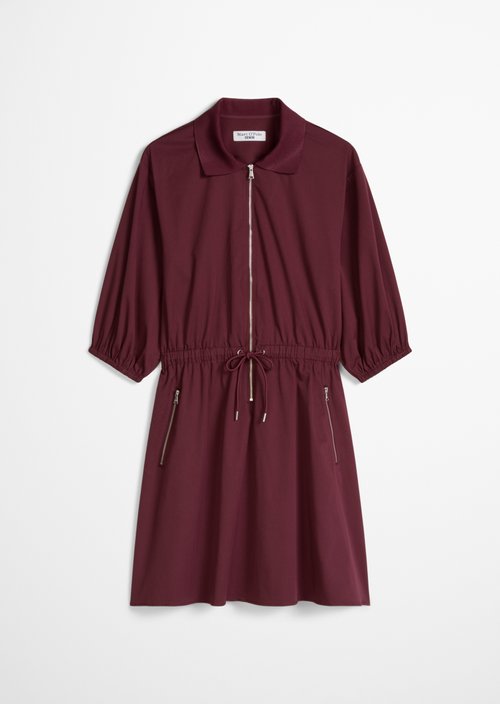 Relaxed short dress — Merlot Red