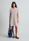 DfC Flared jersey dress made from soft organic cotton - white
