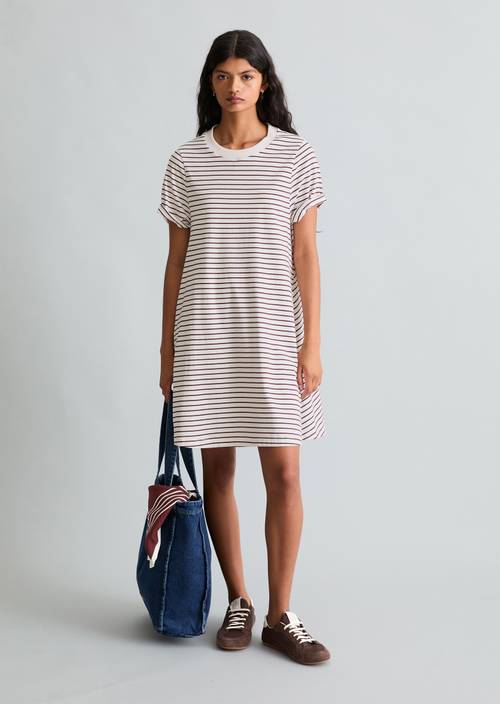 DfC Abito svasato in jersey Offwhite in vista frontale