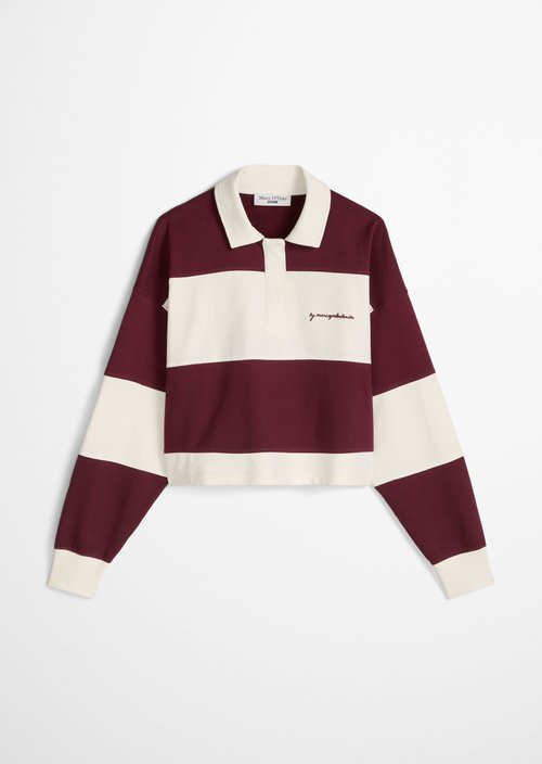 Relaxed rugby sweatshirt — Dark Red